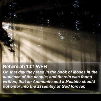 Nehemiah 13:1 WEB Bible Verse Image