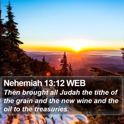 Nehemiah 13:12 WEB Bible Verse Image