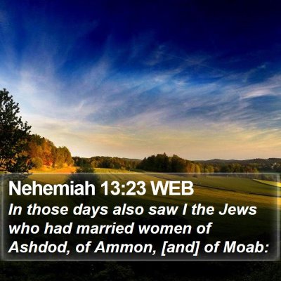 Nehemiah 13:23 WEB Bible Verse Image