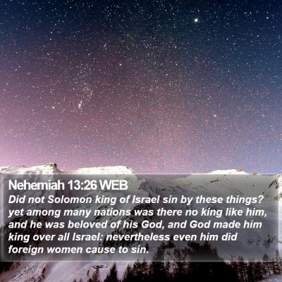 Nehemiah 13:26 WEB Bible Verse Image