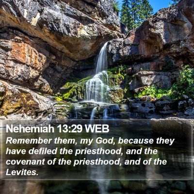 Nehemiah 13:29 WEB Bible Verse Image