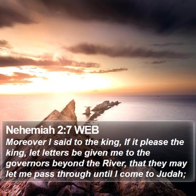 Nehemiah 2:7 WEB Bible Verse Image
