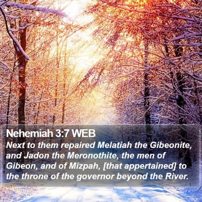 Nehemiah 3:7 WEB Bible Verse Image