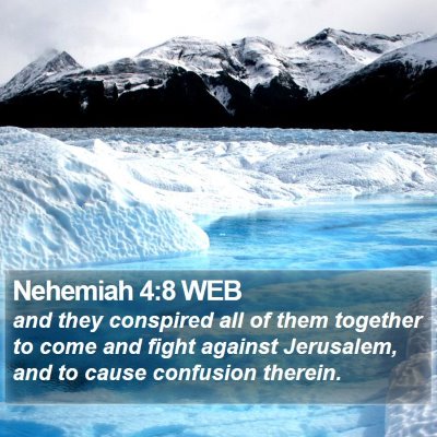 Nehemiah 4:8 WEB Bible Verse Image