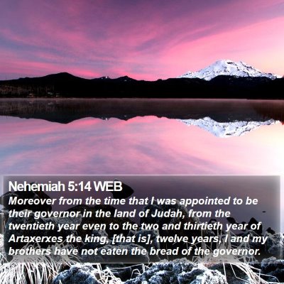 Nehemiah 5:14 WEB Bible Verse Image