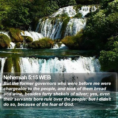Nehemiah 5:15 WEB Bible Verse Image
