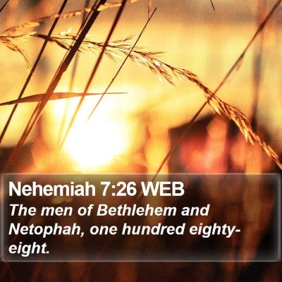 Nehemiah 7:26 WEB Bible Verse Image