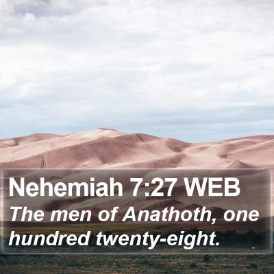 Nehemiah 7:27 WEB Bible Verse Image
