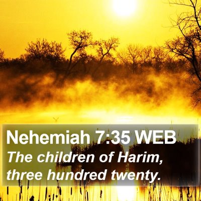 Nehemiah 7:35 WEB Bible Verse Image
