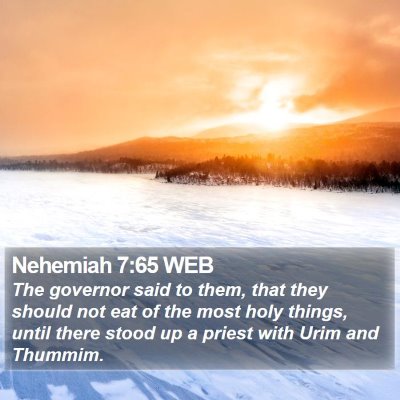 Nehemiah 7:65 WEB Bible Verse Image