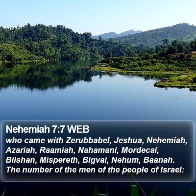 Nehemiah 7:7 WEB Bible Verse Image