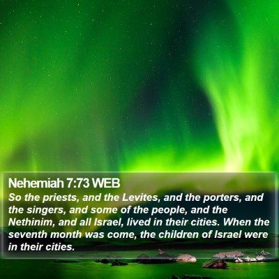 Nehemiah 7:73 WEB Bible Verse Image