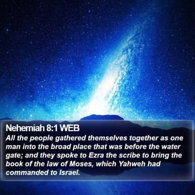 Nehemiah 8:1 WEB Bible Verse Image