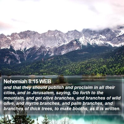 Nehemiah 8:15 WEB Bible Verse Image