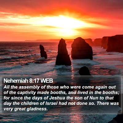 Nehemiah 8:17 WEB Bible Verse Image