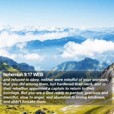 Nehemiah 9:17 WEB Bible Verse Image