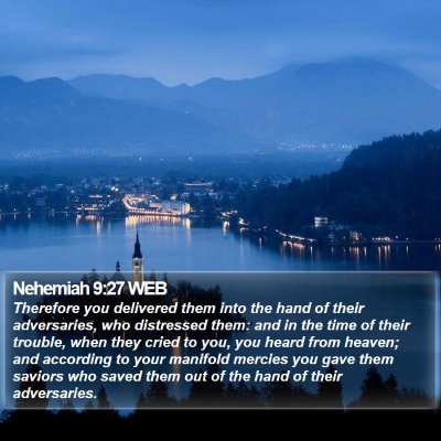 Nehemiah 9:27 WEB Bible Verse Image