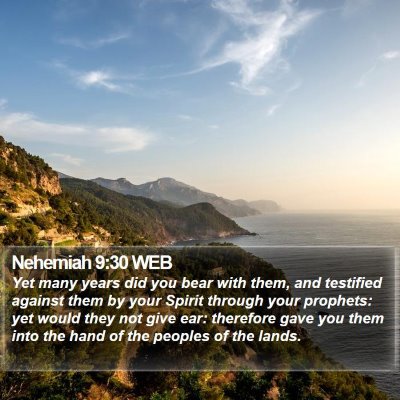 Nehemiah 9:30 WEB Bible Verse Image