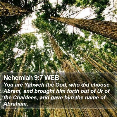 Nehemiah 9:7 WEB Bible Verse Image