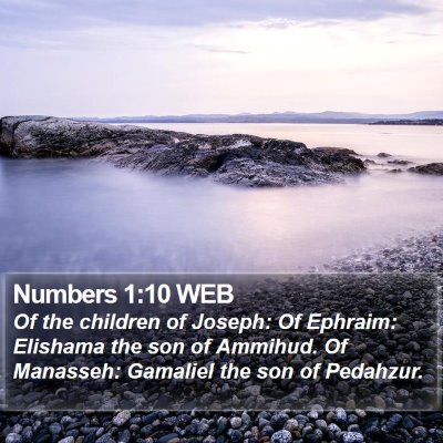 Numbers 1:10 WEB Bible Verse Image