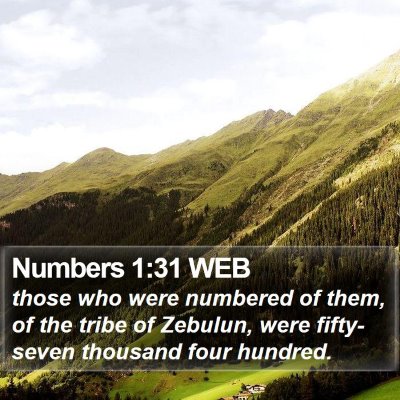 Numbers 1:31 WEB Bible Verse Image