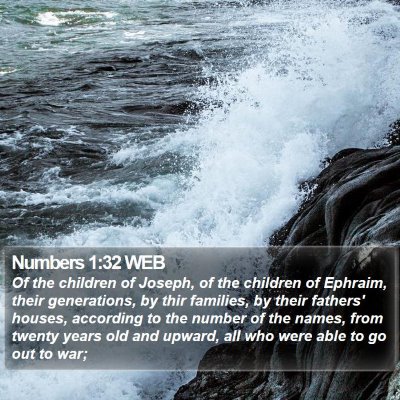 Numbers 1:32 WEB Bible Verse Image