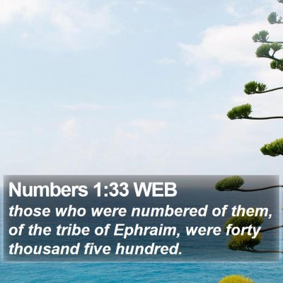 Numbers 1:33 WEB Bible Verse Image