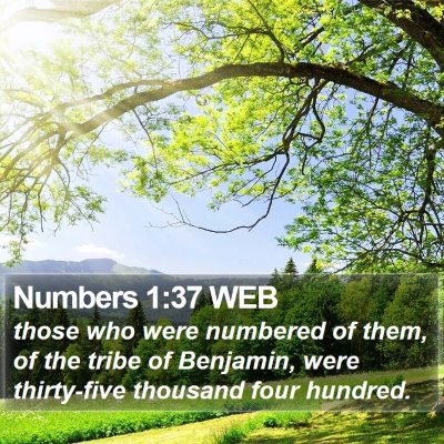 Numbers 1:37 WEB Bible Verse Image