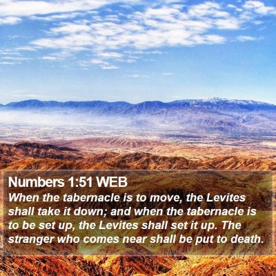 Numbers 1:51 WEB Bible Verse Image