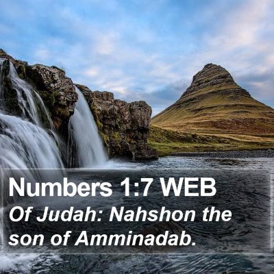 Numbers 1:7 WEB Bible Verse Image