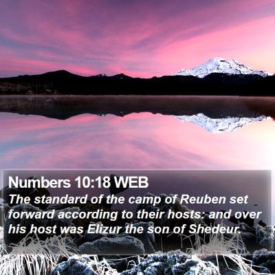 Numbers 10:18 WEB Bible Verse Image