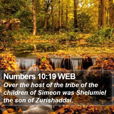 Numbers 10:19 WEB Bible Verse Image
