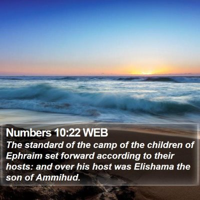 Numbers 10:22 WEB Bible Verse Image