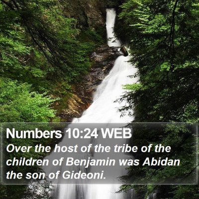 Numbers 10:24 WEB Bible Verse Image