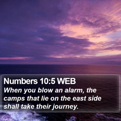 Numbers 10:5 WEB Bible Verse Image
