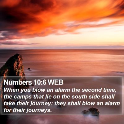 Numbers 10:6 WEB Bible Verse Image