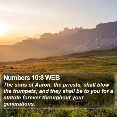 Numbers 10:8 WEB Bible Verse Image