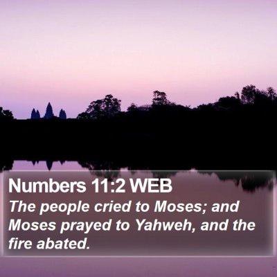 Numbers 11:2 WEB Bible Verse Image