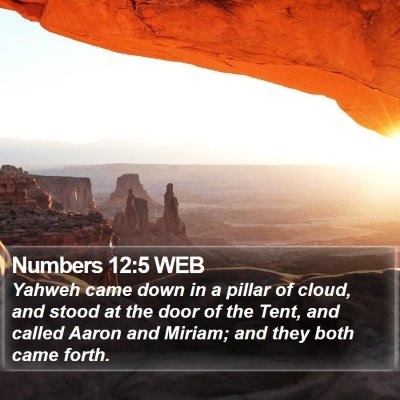 Numbers 12:5 WEB Bible Verse Image