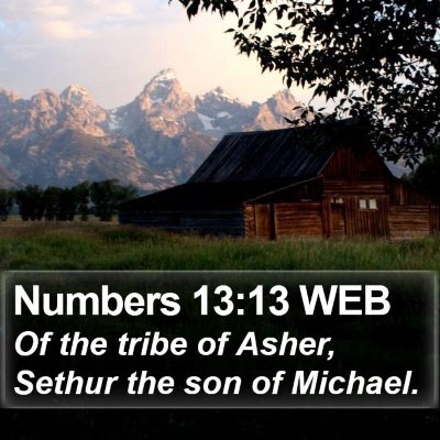 Numbers 13:13 WEB Bible Verse Image