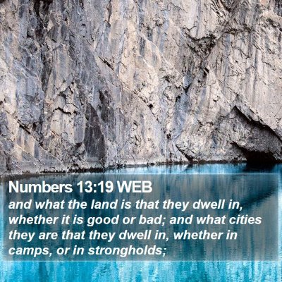 Numbers 13:19 WEB Bible Verse Image