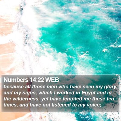 Numbers 14:22 WEB Bible Verse Image