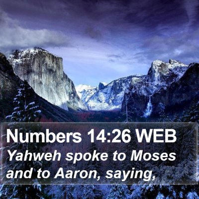 Numbers 14:26 WEB Bible Verse Image
