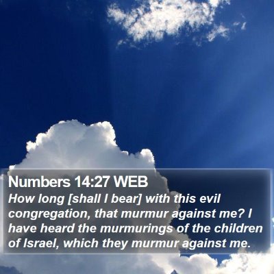 Numbers 14:27 WEB Bible Verse Image