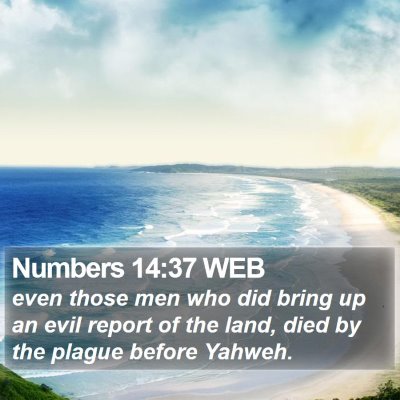Numbers 14:37 WEB Bible Verse Image