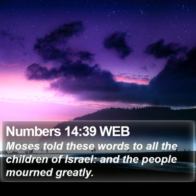 Numbers 14:39 WEB Bible Verse Image