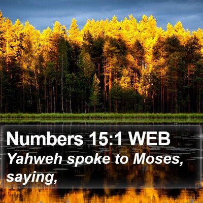 Numbers 15:1 WEB Bible Verse Image