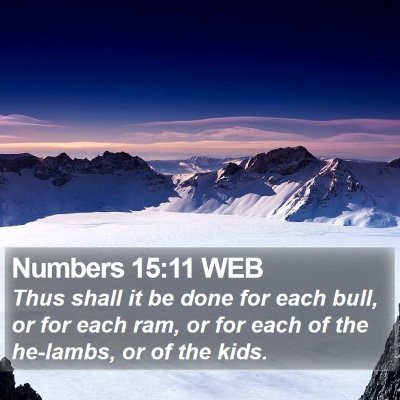 Numbers 15:11 WEB Bible Verse Image