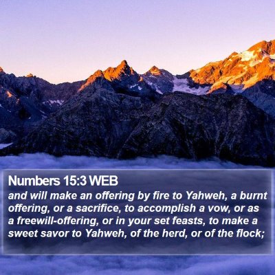 Numbers 15:3 WEB Bible Verse Image