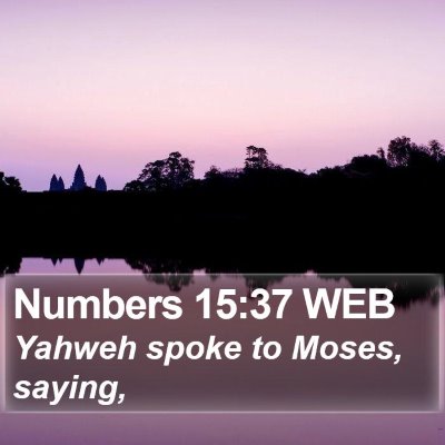 Numbers 15:37 WEB Bible Verse Image